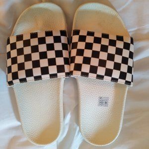 TWO PAIRS SLIDES VANS ADIDAS